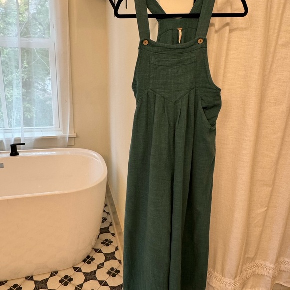 Free people sun drenched overalls bayou color - Picture 6 of 10